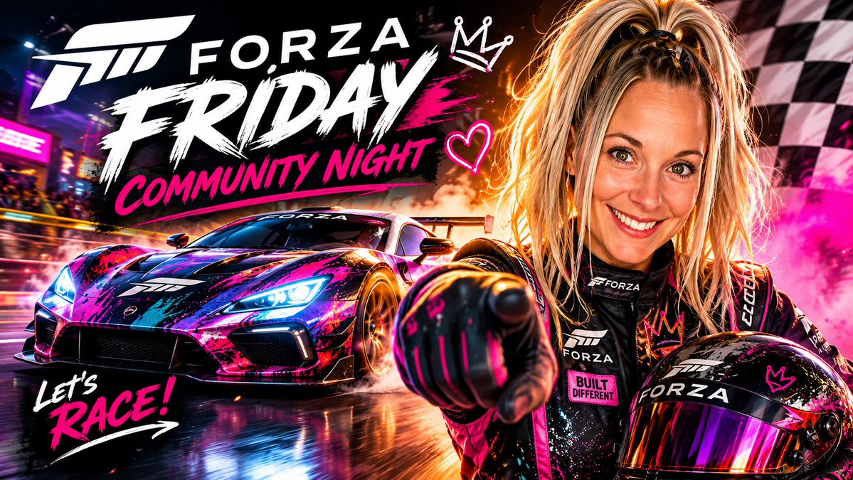 SaycredAngel's tweet photo. ❤️LIVE❤️

Forza Friday for community night! Come race with us! 🏁

PARTNER PUSH ALL LURKERS, CHATTERS, & RAIDS APPRECIATED! 💜

RAIDS/ 5 Gifted / $20 donos=Entry into giveaway! 

💜https://t.co/EJRXH3Wlxb
💚https://t.co/MzkNVSD7Pc

 #Forza6 #positivevibes  #music  #RumbleGaming #RumbleTakeover #Twitch