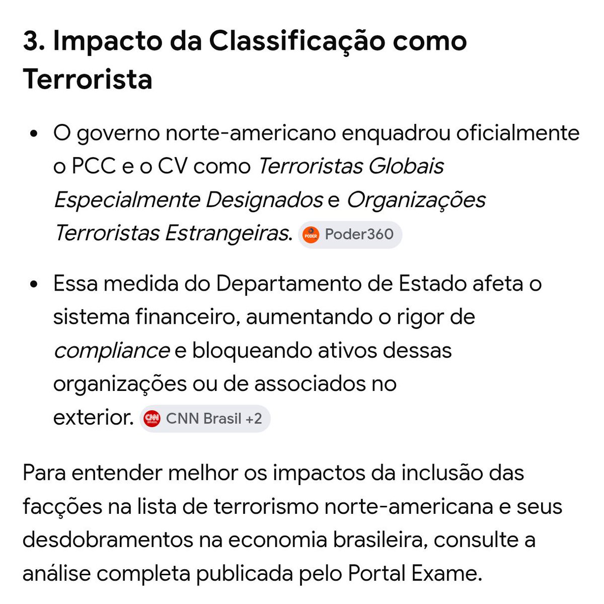 everton_JB22's tweet photo. @govbr O Primeiro Comando da Capital e o Comando Vermelho  possuem redes que operam no tráfico internacional de drogas e movimentam investimentos financeiros ilícitos no exterior. Devido à expansão dessas operações, ambos os grupos foram classificados como organizações terroristas. https://t.co/No9szzujPO