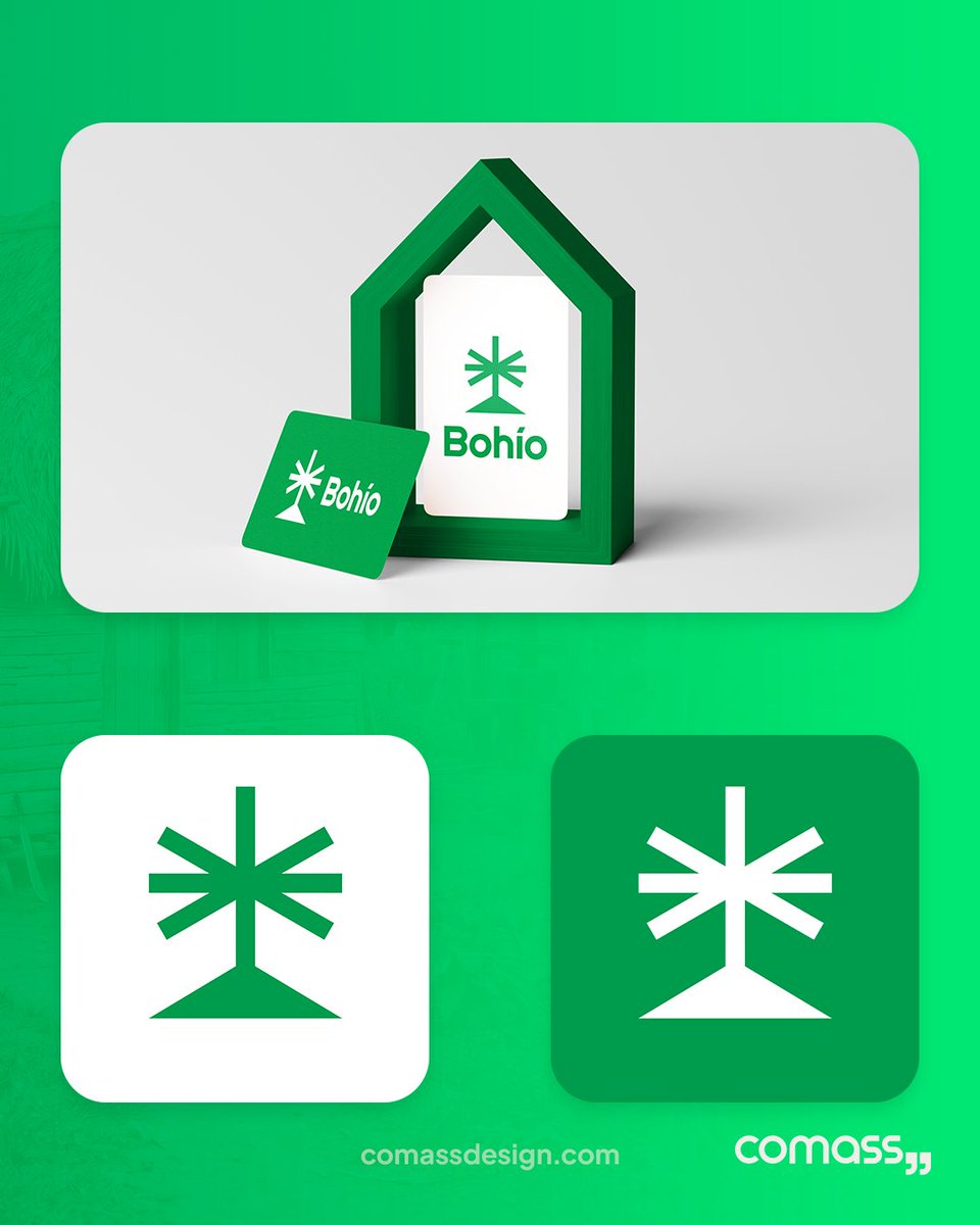 comassdesign's tweet photo. Marca gráfica para BOHÍO, App de anfitriones y hospedajes. Cuba.

#logo #cuba #bohío #diseñocubano https://t.co/mMR7n9fZZI