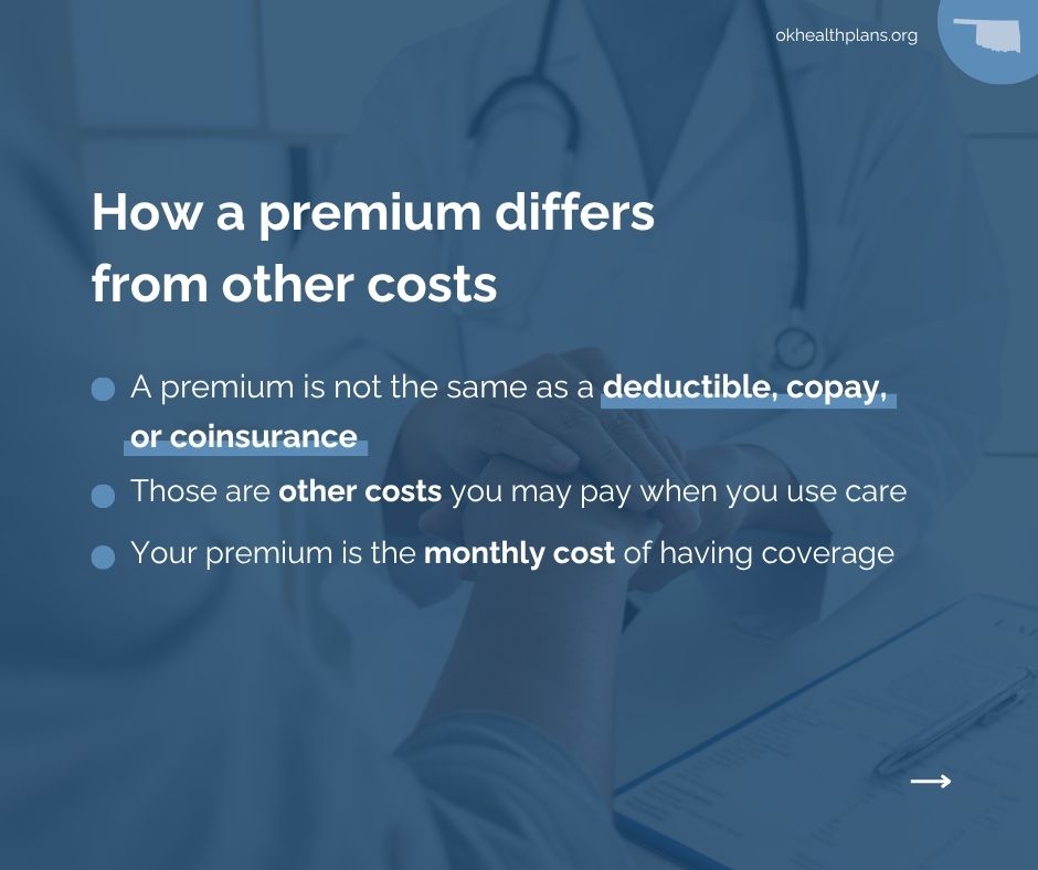 OKHealthPlans's tweet photo. A premium is the amount you pay each month to keep your health coverage active. Even if you do not need care right away, it helps maintain your coverage and gives you financial protection when care is needed. #UnderstandingYourInsurance https://t.co/0igH0bD0II