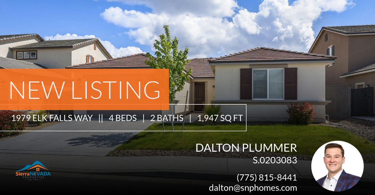 SNPHomes's tweet photo. 📍 New Listing 📍 Take a look at this fantastic new property that just hit the market located at 1979 Elk Falls Way in Sparks. Reach out here or at (775) 815-8441 for more information

#PaintTheTownOrange https://t.co/Szex6OYsfN https://t.co/CdQhmgEcBq