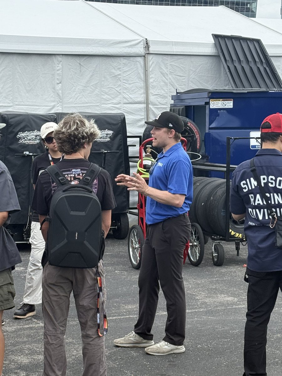 DannyBTalks's tweet photo. .@MyattSnider is a man of many hats on race weekends. 

We’ve seen him race some this year, fill in for Alex Bowman at COTA, and even today, he’s giving garage tours here at Nashville. 

And on the note of many hats, love today’s hat, Myatt. ❤️ https://t.co/yYqqnv39Jb