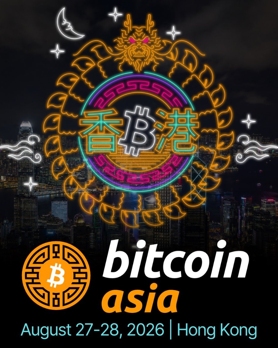 Bitcoinconfasia's tweet photo. You already know you're going to register for Bitcoin Asia 2026.
 
 The only question is whether you pay less now or more at the door. Hong Kong. August 27–28.
 
 Get 10% off with code: X10