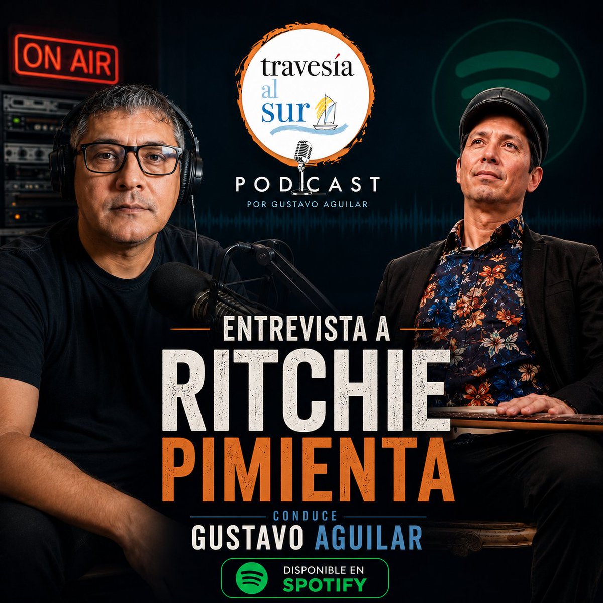 pipa284's tweet photo. 📣 Disponible en Spotify la entrevista que realizamos en @TravesiaalSur al músico Ritchie Pimienta.
Conocemos su trayectoria y nos cuenta sobre sus proyectos musicales.
Escuchala acá 👇 
https://t.co/cfQB5pSsRo

Conduce: Gustavo Aguilar.

#TravesiaAlSur #Podcadt https://t.co/RtHIPoVK4O
