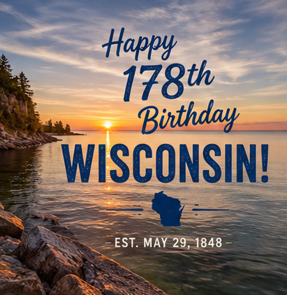 RegJoeShow's tweet photo. Happy Birthday to the state that some of the greatest patriots in the country call home! Here's to 178 more Wisconsin!
#LiveLifeBoldly https://t.co/PGbr1h0pmI