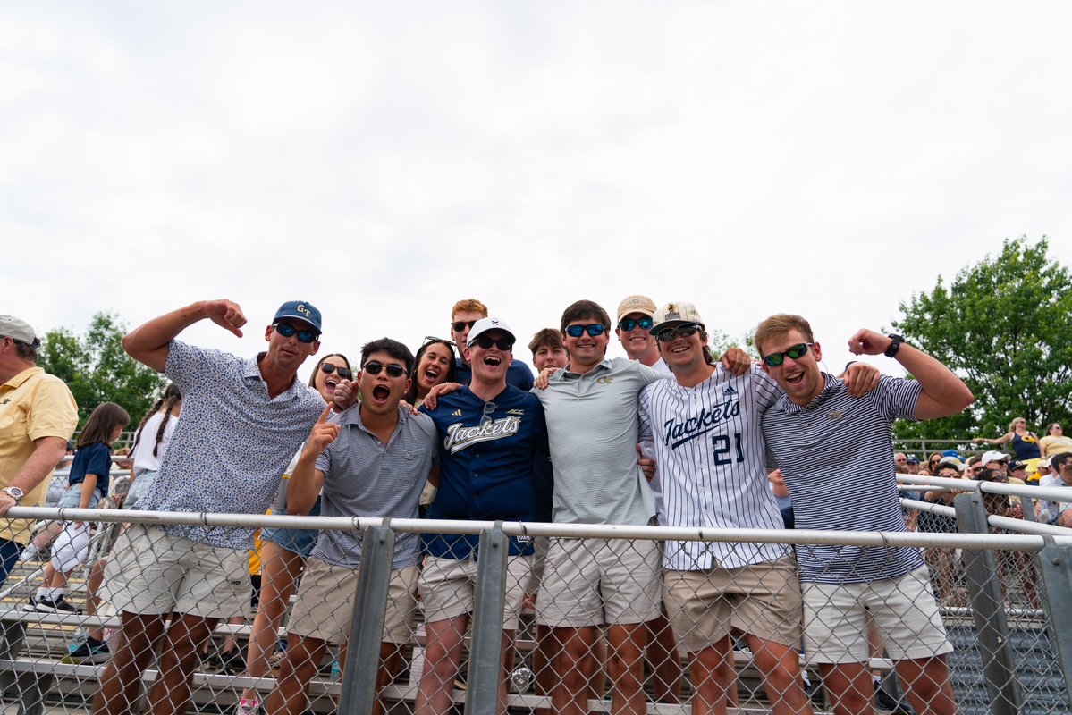 GTAthletics's tweet photo. Couldn't ask for more from @GTBaseball and every Yellow Jacket on The Flats today 🤩 Can't wait to see everyone back tomorrow❕

✔️Sellout crowd
✔️Packed house
✔️Opening rout

#StingEm 🐝 https://t.co/p8fD3cQxA3
