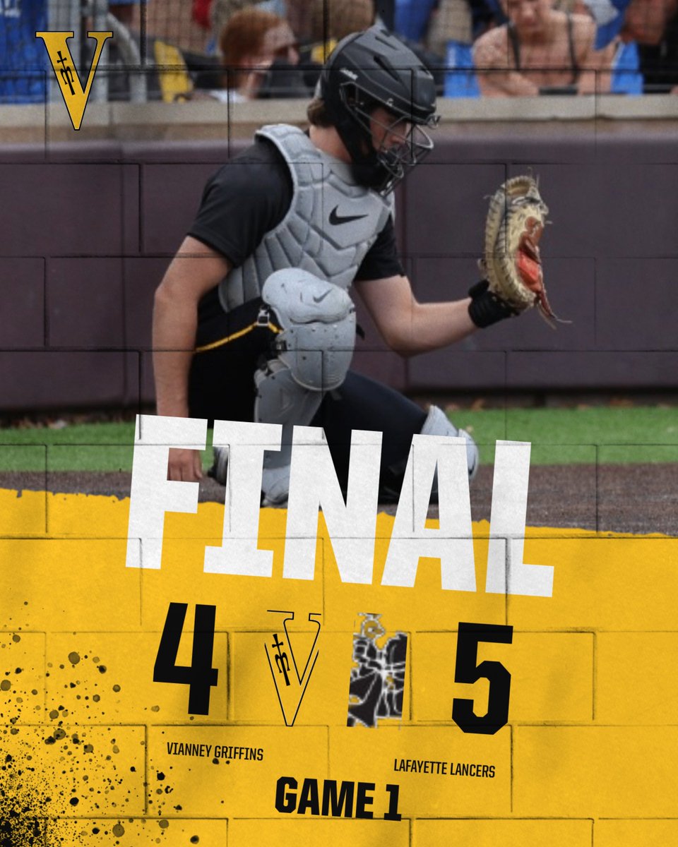 vianneygriffins's tweet photo. Lafayette wins Game 1 in the best of 3 series in MSHSAA Class 6 Quarterfinal Baseball. The Griffins travel back to Lafayette for Game 2 for a Noon start time with Game 3 to follow if needed. 
All tickets must be purchased on the MSHSAA website. No cash is accepted. https://t.co/MPd2712ZK1