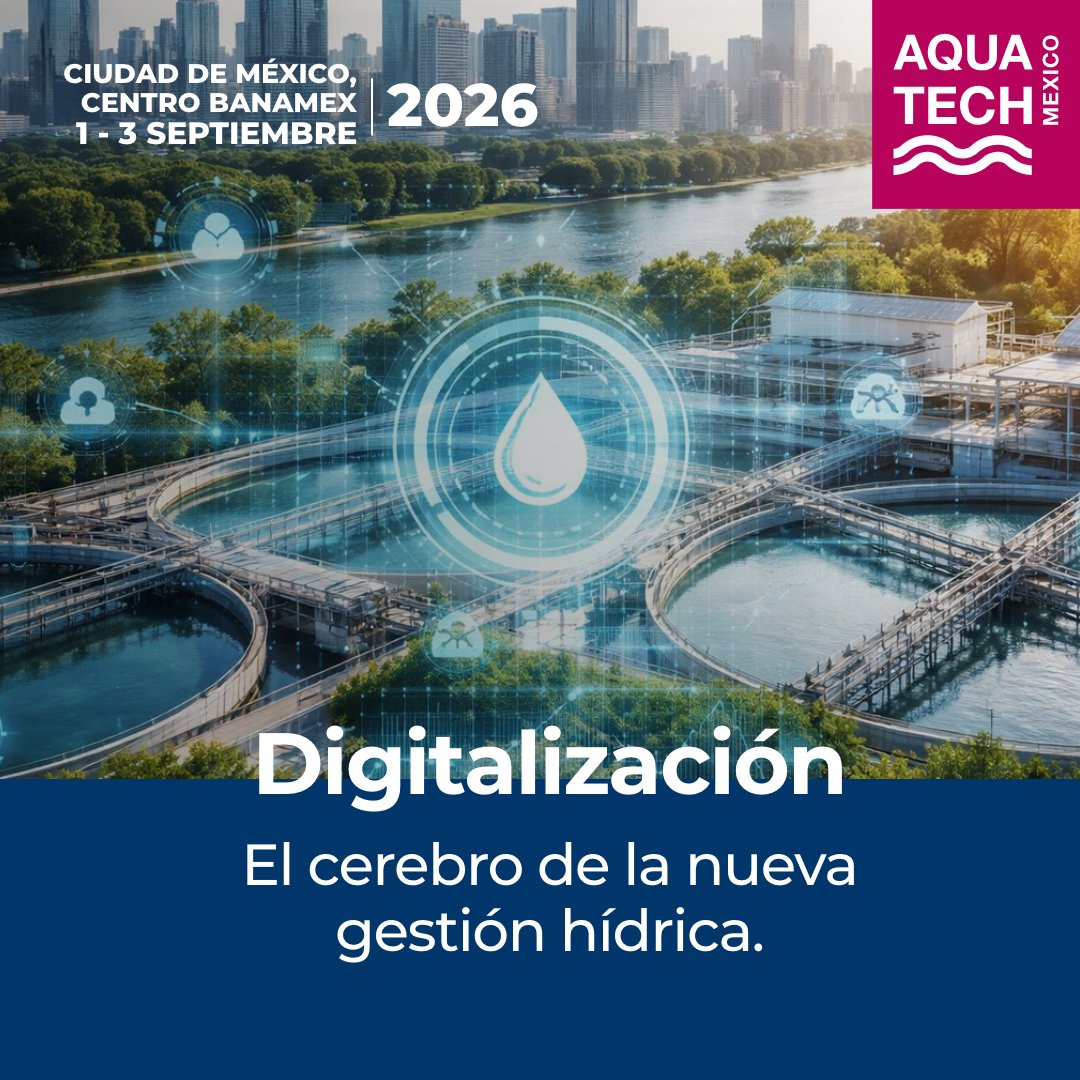 Aquatech_Mex's tweet photo. 💻💧 El agua ya no solo se mide, ¡se analiza! 
Únete a las empresas que utilizan la tecnología para transformar datos en decisiones rentables.

REGÍSTRATE AQUATECH 2026: 
 https://t.co/rvtUwRHCo2   

🗓️ 1-3 septiembre 2026 | Centro Banamex, CDMX https://t.co/caRIcbCOLV