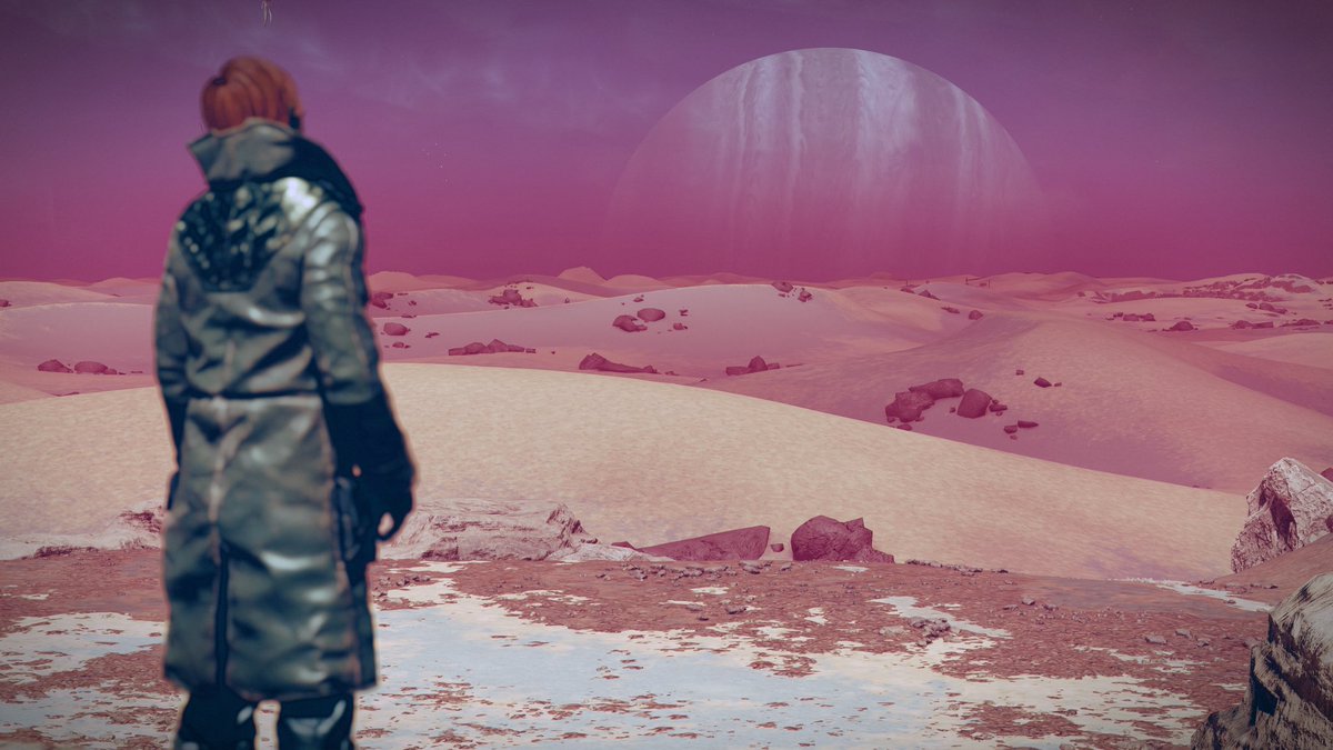 XermZander's tweet photo. Va’ruun’kai moon rotates around Kavnyk, a gas giant. You can see it’s beauty at noon on the moon. 

@StarfieldGame 
@BethesdaStudios / @bethesda_ESP 
#PS5share / #PSBlog https://t.co/aqIykL0FtD