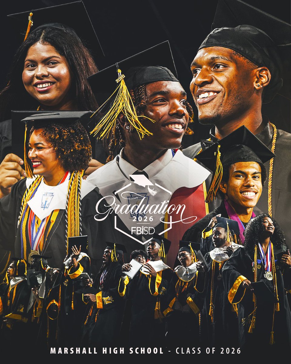 FortBendISD's tweet photo. Congratulations, Buffalos!  

The Marshall High School Class of 2026 graduation photo gallery is now live! Relive the excitement, celebrate the memories, and share your favorite moments from this unforgettable day.  

📸https://t.co/GCI9hU3utI https://t.co/lJk9857Oz4