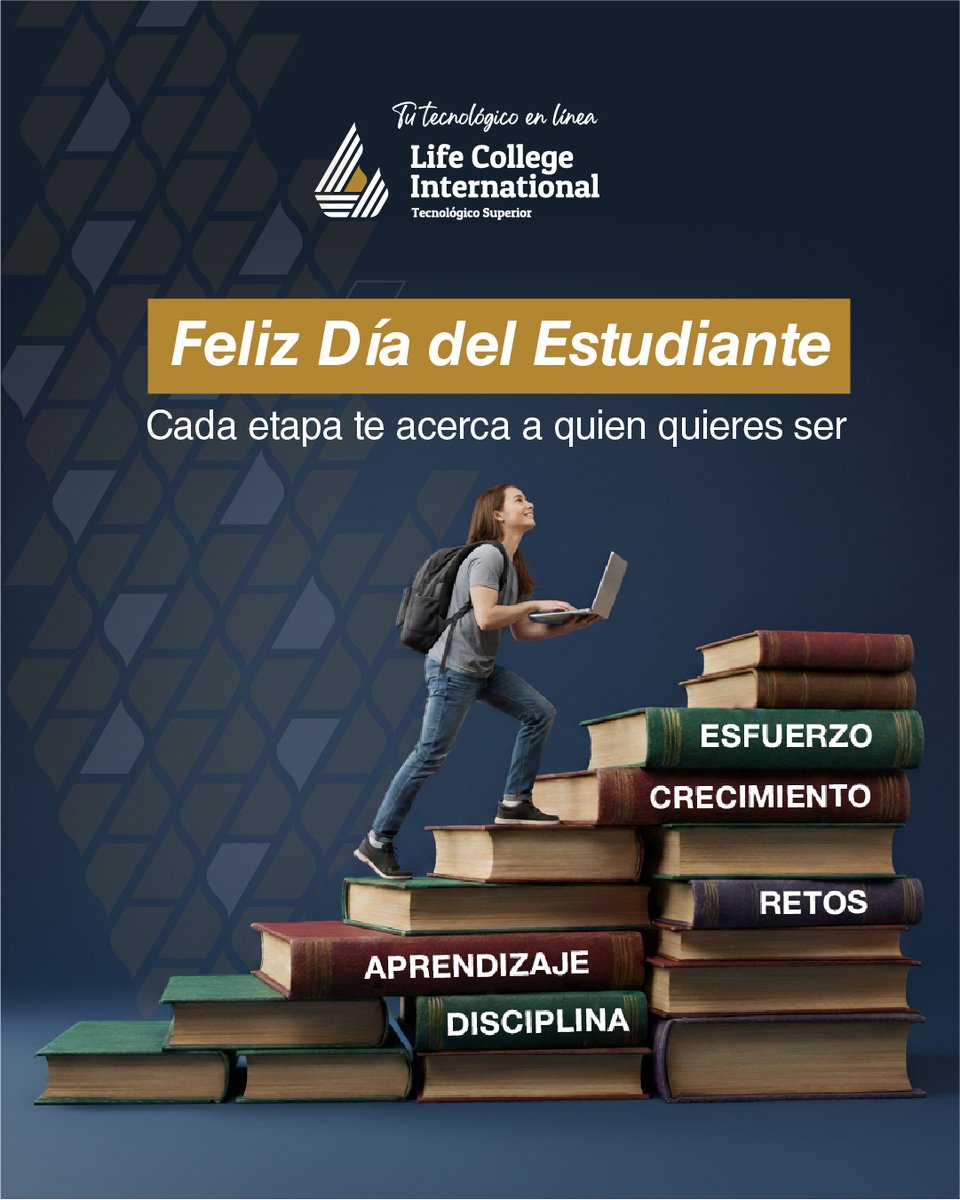 LifeCollegeEc's tweet photo. Cada esfuerzo y cada paso te acerca a la persona que sueñas ser. ✨
Hoy celebramos a quienes construyen su futuro con disciplina y valentía. 🎓
¡Feliz Día del Estudiante!
¿Cuál ha sido tu mayor reto como estudiante? 
#DíaDelEstudiante #LifeCollege#Aprendizaje #ConstruyeTuFuturo https://t.co/BcRmxXTuVa