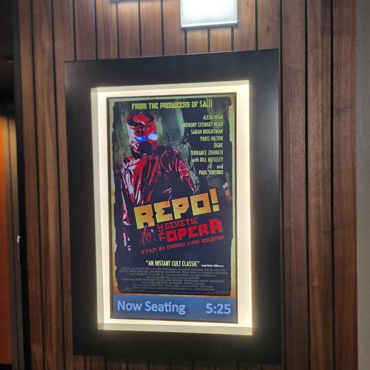 swordslibrary's tweet photo. getting to see repo in theaters lets goooooo https://t.co/uBHUbv3ugY