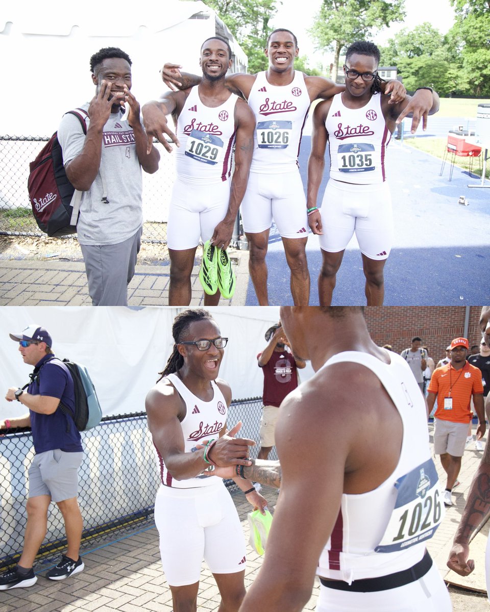 HailStateTF's tweet photo. 𝐓𝐈𝐂𝐊𝐄𝐓 𝐏𝐔𝐍𝐂𝐇𝐄𝐃🎟️

A new program record and a ticket to Eugene secured for our men’s 4x100m!

#HailState https://t.co/jufsu3iI2u