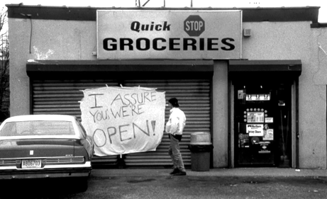 WaltonBob's tweet photo. Hilarious banter over a convenience store counter @thesjt tonight in the Moviedrome screening of Kevin Smith’s 1994 well observed &amp; philosophical comedy, Clerks. with wry social observation. Bravo @MadBasil for curating &amp; presenting such monthly film treats here in Scarborough. https://t.co/J1EGhmJdnU