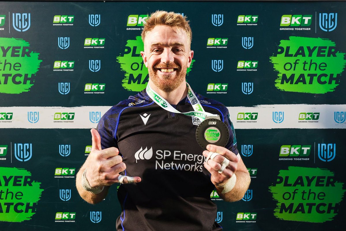 GlasgowWarriors's tweet photo. BKT URC Player of the Match ✅
2 tries ✅
All round good guy ✅ https://t.co/arXsFouZ5V