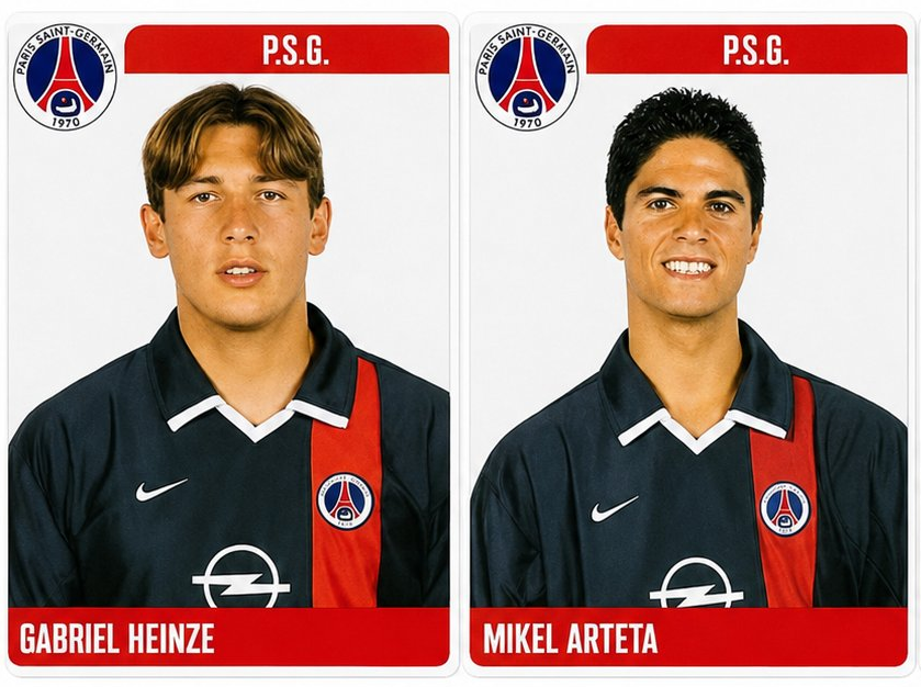 rparrottino's tweet photo. Mikel Arteta tiene 18 años y llega al París Saint-Germain. Sólo jugó en el Barcelona B. Por delante, se le abre un mundo desconocido. Es enero de 2001. En los primeros seis meses juega apenas 11 partidos. Le cuesta hacer pie. A mediados de año, antes del inicio de la temporada 2001/2002, Gabriel Heinze se suma desde el Valladolid de España al PSG del español Luis Fernández (y también se incorpora un tal Ronaldinho). Heinze –23 años, cuatro mayor que Arteta– lo adopta poco a poco como si fuese un hermano menor. Los une el idioma, sentir el fútbol hasta las vísceras y el rictus serio. El argentino está todo el tiempo a su lado. Y también detrás, porque lo guía en el camino profesional. Arteta se siente inspirado por Heinze. Ya entre 2005 y 2007 coinciden en la Premier League. Heinze en el Manchester United y Arteta en el Everton. Viven a 30 kilómetros. Arteta, soltero, pasa más horas en la casa de Heinze y su esposa Florencia que en la suya. En más de una noche se queda a dormir. Cuando nazca su primer hijo, eligirá el nombre “Gabriel”.