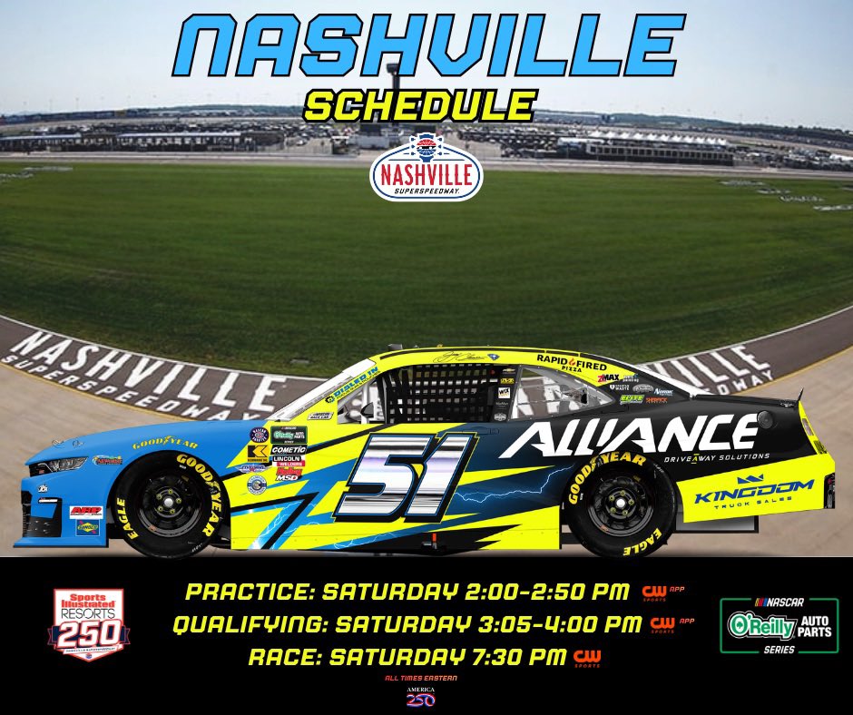 JCR_Clements51's tweet photo. It’s been a rainy 🌧️ @NASCAROReillyAP inspection 🧐 day  - today @NashvilleSuperS 
in preparation for tomorrow’s full schedule #SpeedSaturday on @TheCW_Sports  #MusicCity 🎸🎵 https://t.co/fqbok5gmsG