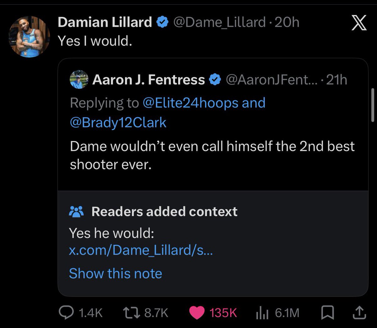 Milogne's tweet photo. @Dame_Lillard https://t.co/lb9gEYFfjR