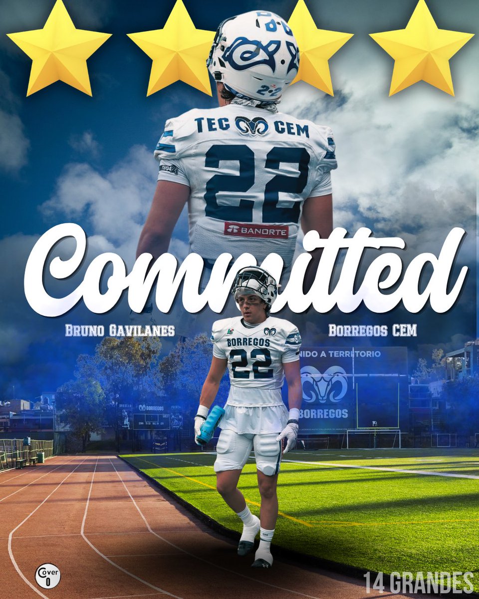 Cover0Recruits's tweet photo. 🚨 RECRUITING UPDATE🚨
El RB 4⭐️ Bruno Gavilanes de PrepaTec CEM, prospecto top 30 en nuestro Big Board 2026, permanece en casa y se compromete oficialmente con el programa de Borregos CEM sobre ofertas como Borregos Puebla, Pumas CU, Aztecas UDLAP y Linces México. https://t.co/T61jD0lHm3