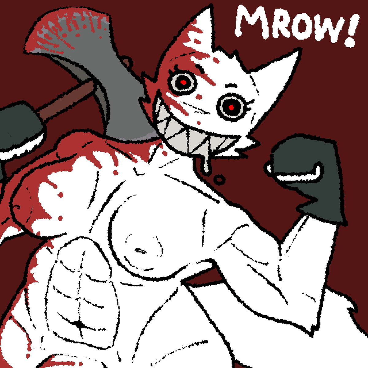 hownbrashAD's tweet photo. a certain murder cat from a certain music game https://t.co/wqmhPIrW0s