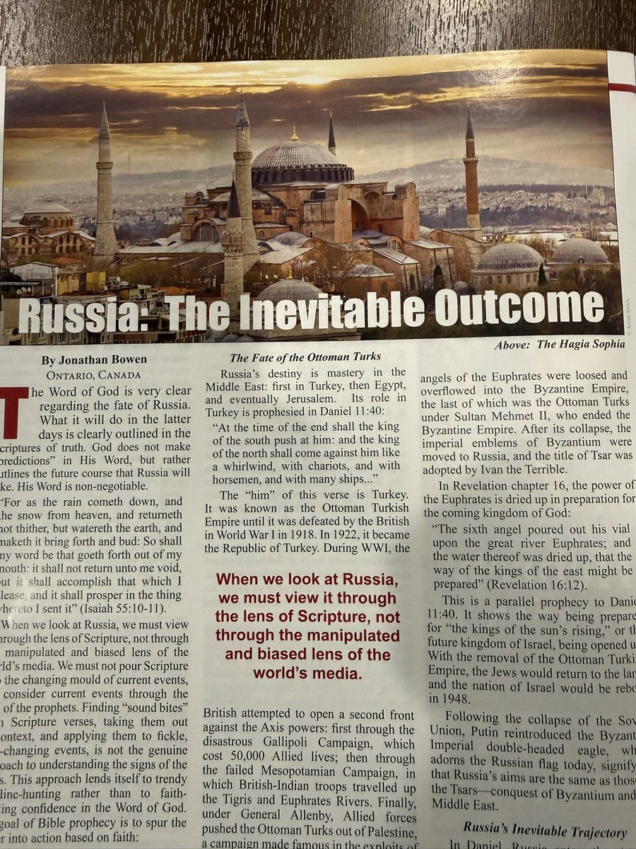 KameronMazurek's tweet photo. Today’s reading:
1. Leviticus 11-20
2. An article about Russia in prophecy in the Bible Magazine
3. Chapter 20 from Dustin’s awesome book https://t.co/M6hS4vixo4