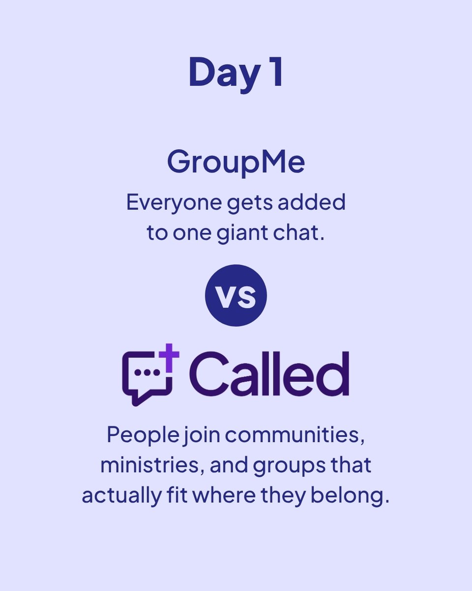 Called_App's tweet photo. Some ministry tools help you send messages. Others help you shepherd people.

The platform you build on shapes your ministry's culture. So, you need to be intentional.

Learn more about the difference between GroupMe and Called. https://t.co/8FFKBbH3yk https://t.co/iRpMfXLlA7