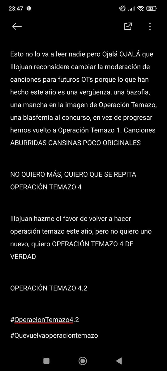 Red_Star105's tweet photo. CRÍTICA A OPERACIÓN TEMAZO 4
aquí te va resumen👇
1 Mala moderación
Canciones repetitivas, poco originales, y se valora más la música que la letra
2 Buena calidad
Quedan Fuera mejores que respetaban la esencia de OT4
3 Que hagan otro OT4 Pero MEJOR porfavor
#OtroOperacionTemazo4 https://t.co/c4SXCaehDw