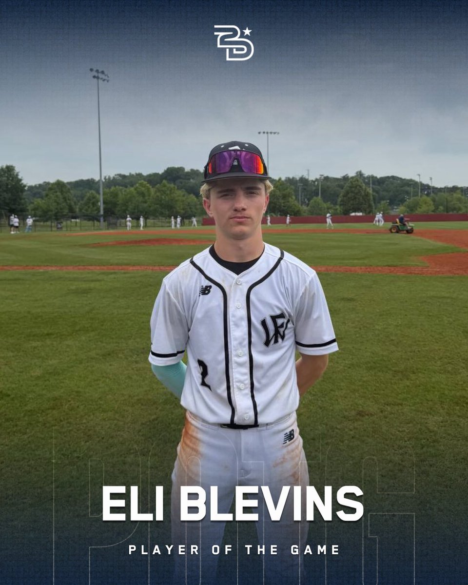 2DsportsbsbTN's tweet photo. ⭐️ Player of the Game ⭐️ 

Eli Blevins 

Wow Factor 16U https://t.co/hTJ5gNycbL
