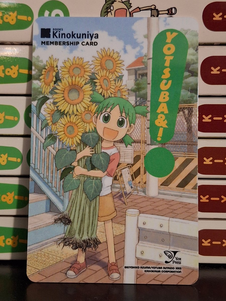 Strange_Soldier's tweet photo. A Yotsuba&amp;! Membership Card...They gave her a Yotsuba&amp;! Membership Card...They had THE BALLS. To give one of GREATEST slice of life characters of all time...A YOTSUBA&amp;! MEMBERSHIP CARD!?! https://t.co/QcFdkjKi2D