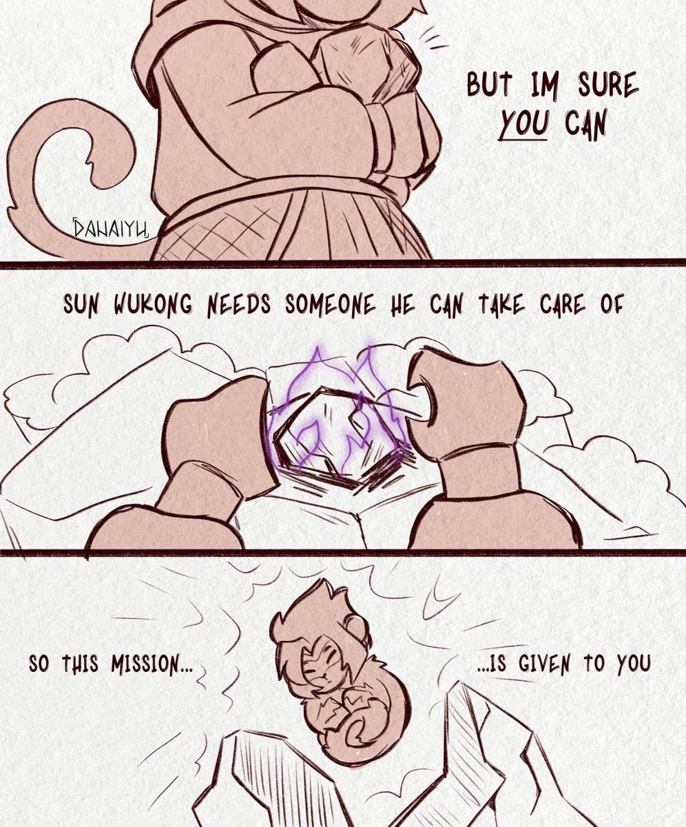 danaiyu's tweet photo. A little comic about the theory that Macaque was the one who awakened MK
#shadowpeach #lmk #legomonkiekid #mk #wukong 

This is the second attempt to promote this comic here https://t.co/O8WF2OBssM