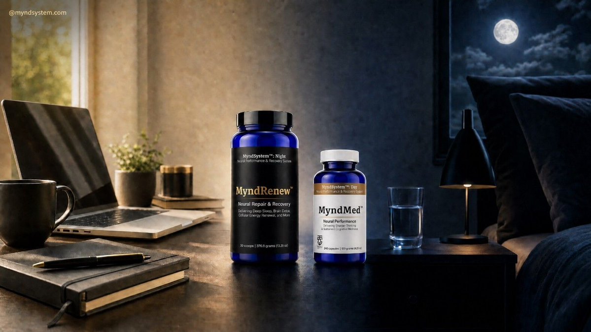 BioadaptivesInc's tweet photo. Day 1 24-Hour System
 Built for people who demand output by day and repair by night. MyndSystem pairs MyndMed™ for daytime focus with MyndRenew™ for overnight brain repair.
Hashtags: #MensHealth #BrainHealth #HighPerformance #MyndSystem
Disclaimer: † Statements not evaluated by FDA. Not intended to diagnose, treat, cure, or prevent disease.