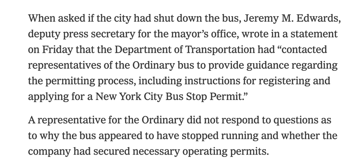 4evrmalone's tweet photo. The Ordinary Bus - a marketing stunt by a skin care company advertising free rides for the next two weeks between Domino Park and Prospect Park - abruptly stopped running this afternoon. The company would not answer my questions about why it stopped or whether or not the company had gotten the necessary operating permits for the bus 👀👀
https://t.co/Zx1rPc7FvU