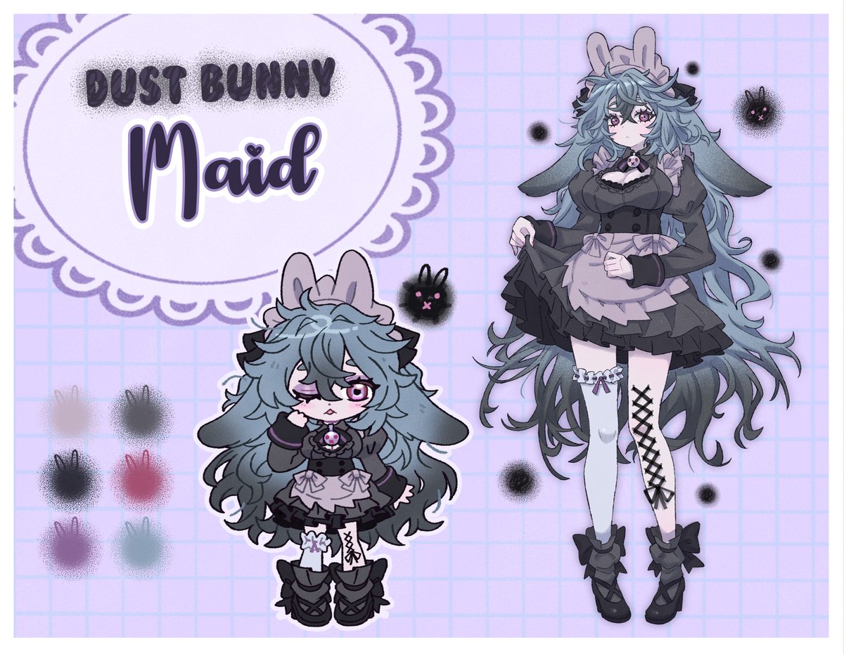Doodlelot's tweet photo. Dust Bunny Maid Adopt (Pre-claimed) https://t.co/ZtxRkaIUeD
