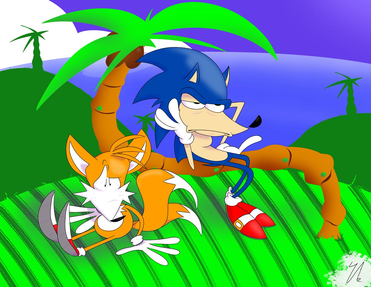4i2ird's tweet photo. Sonic and Tails “trying” to vibe https://t.co/fIlp0UhnY7