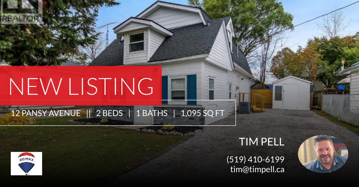 tim_pell's tweet photo. 📍 New Listing 📍 Take a look at this fantastic new property that just hit the market located at 12 Pansy Avenue in Port Dover. Reach out here or at (519) 410-6199 for more information

SELL WITH PELL! https://t.co/jpIizoFf0g https://t.co/75627vGyuh