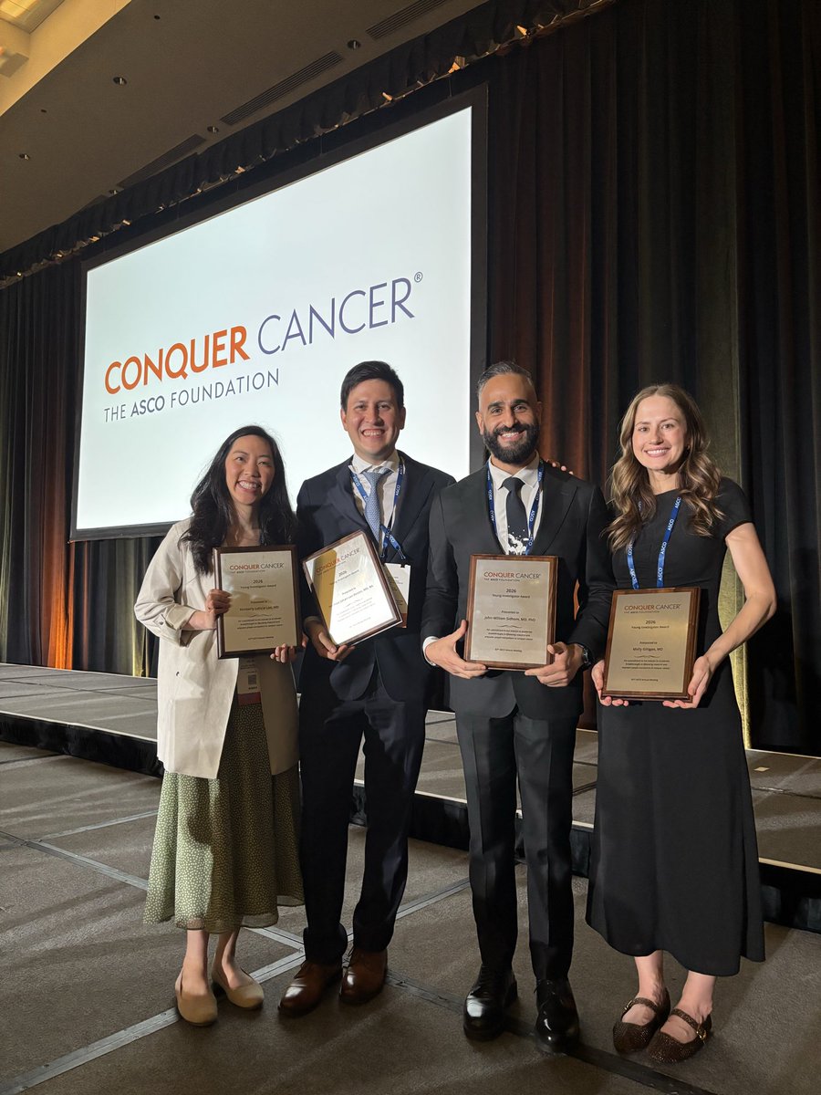 WCMHemOncFellow's tweet photo. We’re so proud of our 4 fellows who received Young Investigator Awards at #ASCO26! https://t.co/XH8Zrm5H1w