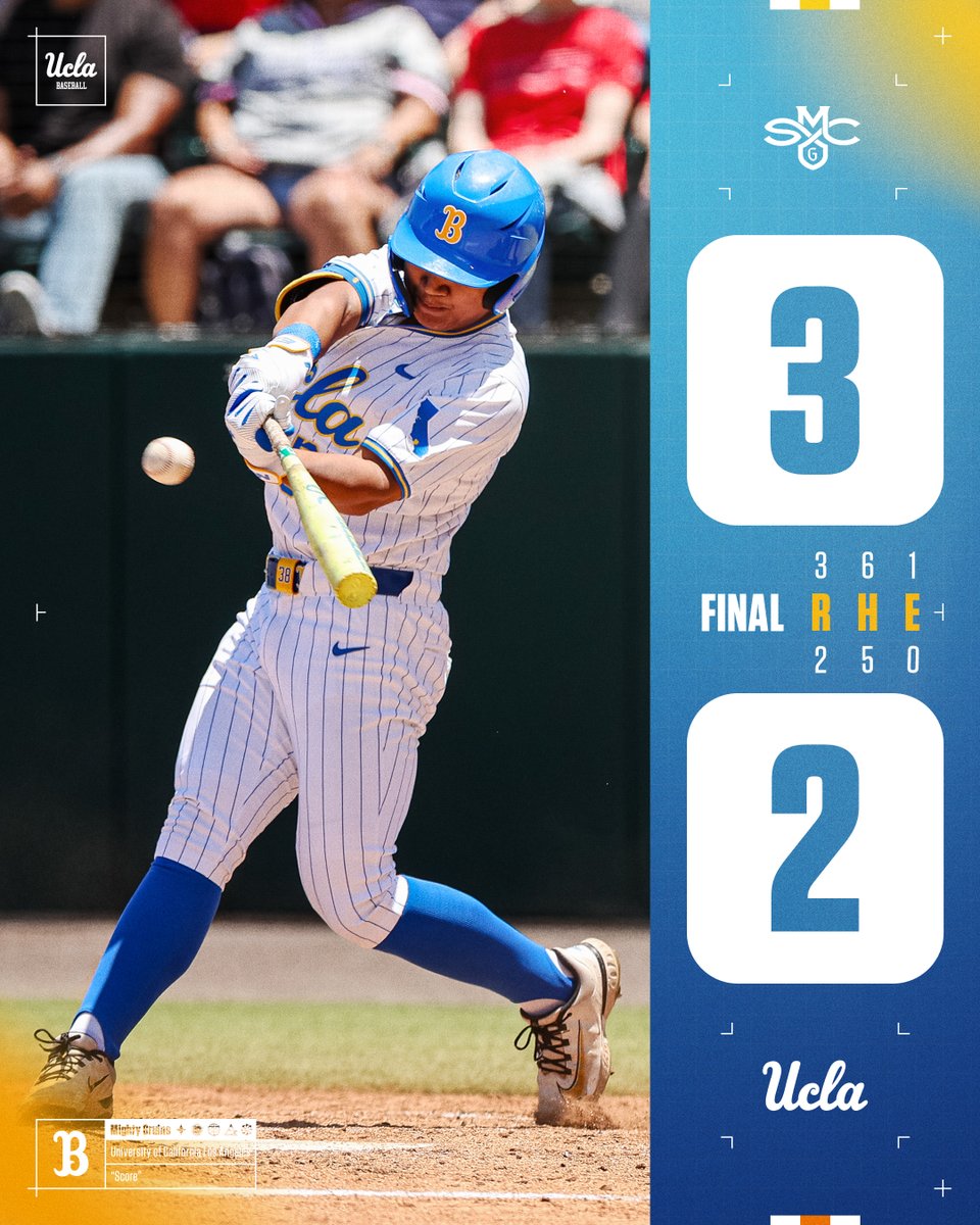 UCLABaseball's tweet photo. FINAL: Saint Mary's 3, UCLA 2

#GoBruins https://t.co/YFzIwMyLxY
