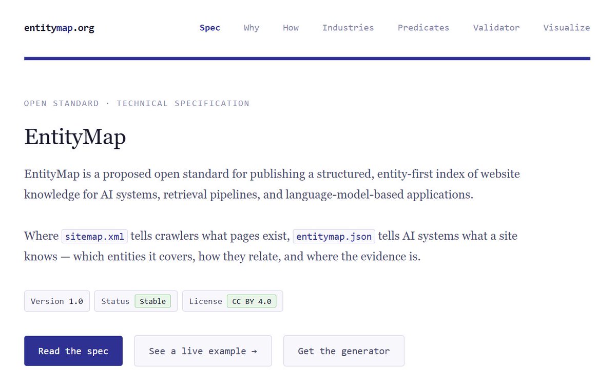 YoungbloodJoe's tweet photo. .@Dixon_Jones has released a new proposed open standard for delivering knowledge to AI systems called EntityMap. https://t.co/DGQdupr8P9