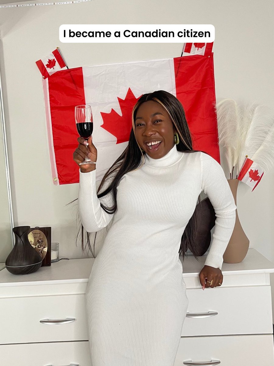 Whiz_Queen's tweet photo. 3 years ago, I became a Canadian citizen 🇨🇦 🇳🇬

Feels just like yesterday when I stepped into this country and called it my home.

It’s been nothing short of incredible building a life I love here and now helping others do the same. https://t.co/y4CdzSdfKZ