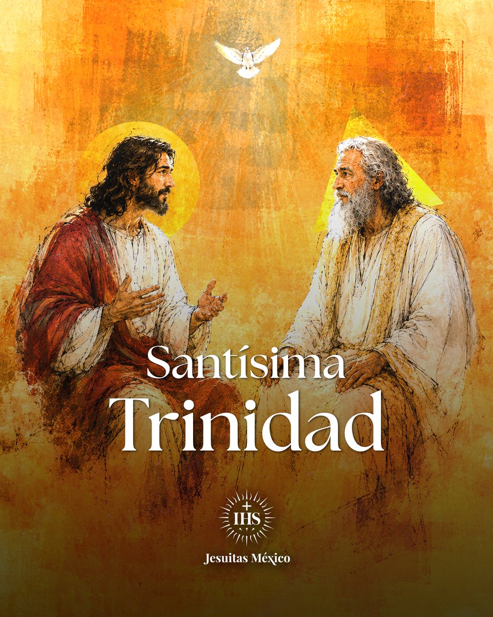 Jesuitas_Mexico's tweet photo. Hoy celebramos la solemnidad de la Santísima Trinidad: el misterio de Dios que es comunión de amor entre el Padre, el Hijo y el Espíritu Santo.

"Magnifica Humanitas" nos recuerda que, si hemos sido creados a imagen del Dios trinitario, nuestra vocación más profunda es vivir en relación: con Dios, con los demás y con la creación. Nadie alcanza su plenitud encerrándose en sí mismo.

Contemplar a la Trinidad es reconocer que toda persona posee una dignidad que no depende de lo que produce, de sus capacidades, de su riqueza o de su lugar en la sociedad. Cada vida humana es querida, creada y amada por Dios.

Que esta fiesta sea una invitación a construir comunidades más fraternas, donde toda mujer y todo hombre sean reconocidos hijas e hijos de un mismo Padre.