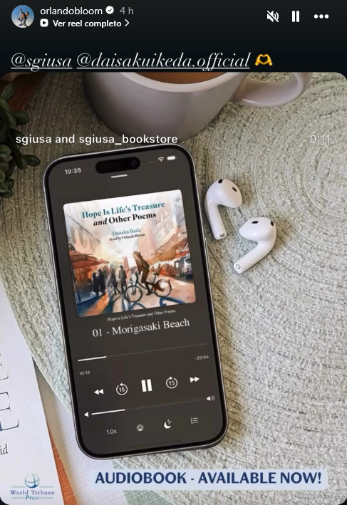 OLoveForum's tweet photo. SGI-USA presents Hope Is Life’s Treasure and Other Poems by Daisaku Ikeda. Acclaimed actor Orlando Bloom has lent his voice to this project, reading all the poems.⁠
⁠
Hope Is Life’s Treasure and Other Poems is now available on Amazon, Audible and iTunes worldwide. https://t.co/UTDNqChOvg