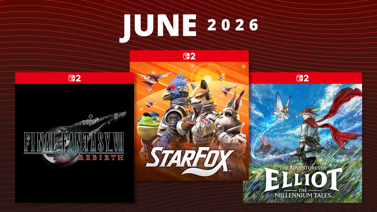 Stealth40k's tweet photo. Nintendo June Highlights!

- Star Fox
- Final Fantasy VII Rebirth
- The Adventures of Elliot
- R-Type Tactics I • II Cosmos
- River City Saga: Journey to the West
+ More

https://t.co/ORgX9AqqNe https://t.co/Tcbzc3Djjv
