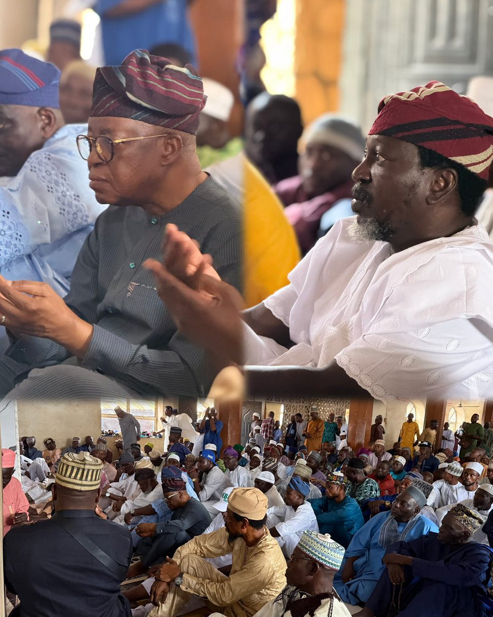 IDERA_TIDE's tweet photo. Iragbiji, Osun State 

Hon. Ahmed Saliu-Alubankudi earlier today joined His Excellency, Alhaji Isiaka Adegboyega Oyetola, The Honorable Minister for Blue and Marine Economy and fellow Muslim faithful at the Iragbiji Central Mosque for the Jumat congregational prayer https://t.co/bDnPeJpQc8