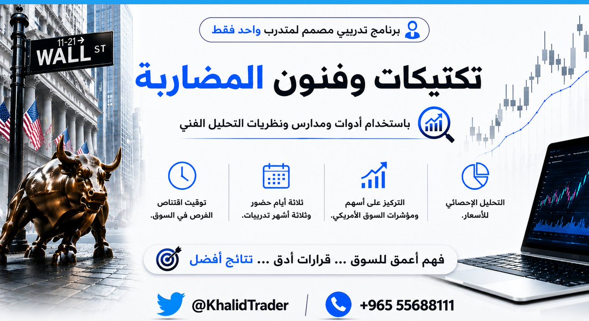 Trader55688111's tweet photo. بـــرنـامج تـدريبي مـصــمم
لمتدرب واحـــــــــد فــقــط !

تــكتيكات وفـــنــون الــمضـاربـة
يــستهــــدف تـحـديــد الــتـوقـــيت
الـمناسب لعملية الـشــراء والبيـــع
فــي أســـواق الأســهــم  #السوق_الامريكي

تحميل ملف البرنامج  |  PDF 
ـ  https://t.co/ZbBqfkWduT