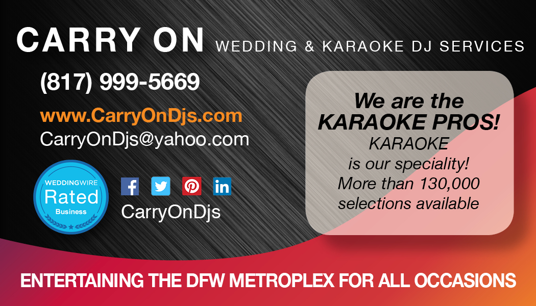 carryondjs's tweet photo. Looking for a professional Karaoke DJ for your venue or event? 
Carry On DJ Services offers reliable entertainment with a massive karaoke song selection, quality sound      equipment, and engaging hosting. 

Call or text 817-999-5669 today.

#FortWorthKaraoke #DallasKaraoke https://t.co/ROr7Xnawkp
