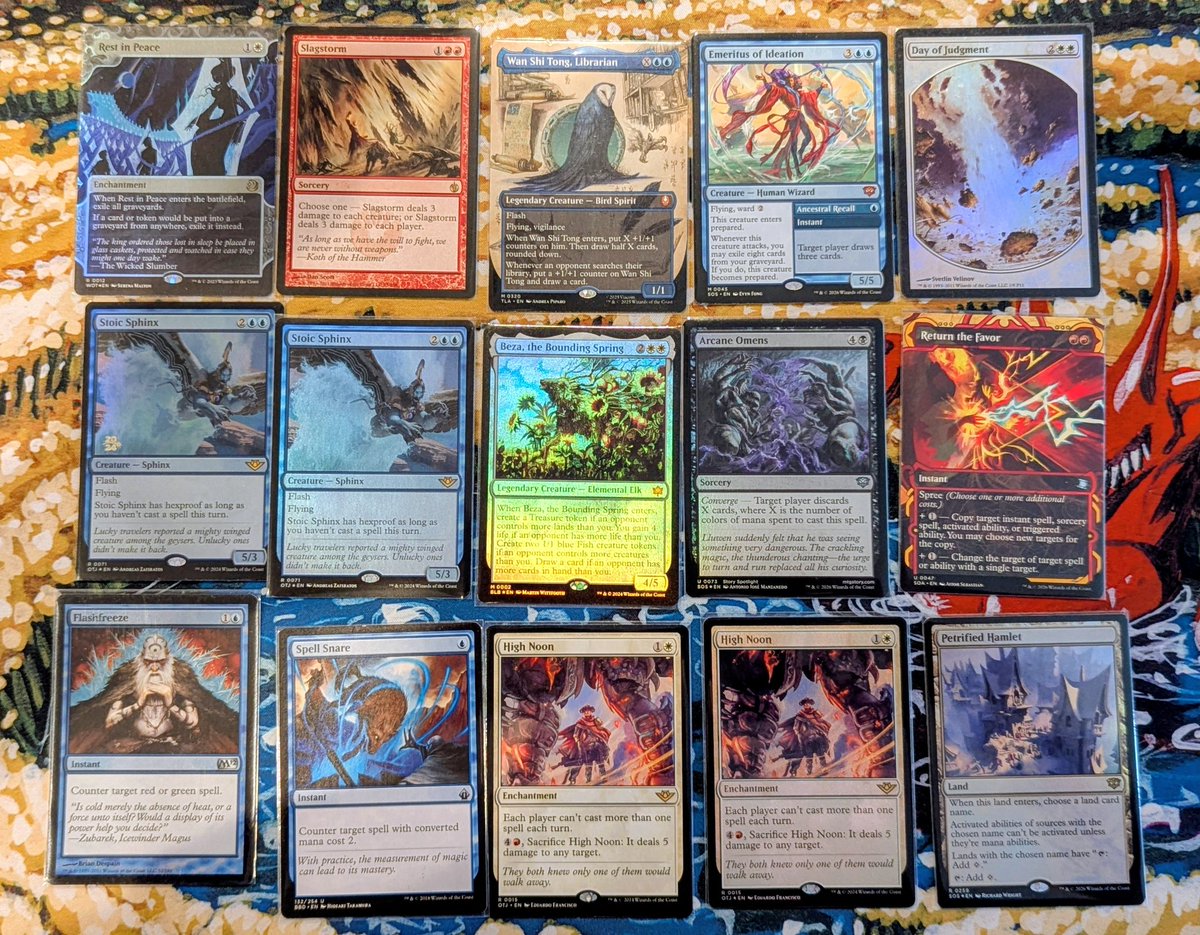 duresspacito's tweet photo. Deck submitted for RC DC. 61 cards in the main because Flashback doesn't count. Emotional support Beza in the board. Have felt physically awful all week, hoping to feel at least ok tomorrow. #theTOADSTACK #theamphibiousfive #thecasualnerdnc #rcdcmtg #magicthegathering https://t.co/hR3VhHjHEr