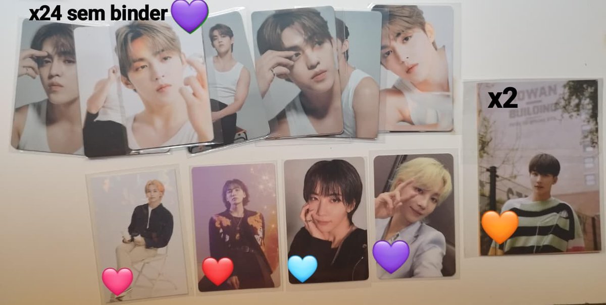 royalcheol's tweet photo. venda vendo seventeen 
drop de coleção svt 🫂
scoups, jeonghan e woozi
🧡 20,00 🩷 15,00 ❤️ 5,00 🩵 40,00 💜 25,00 💚 45,00
+ frete 

- só vendo o set completo. pode abrir ceg
- prio pra quem fechar primeiro 
- ❌ sensitive buyer/fbs negativos 

📧 feedbacks no fixado https://t.co/z1s50OV4V2