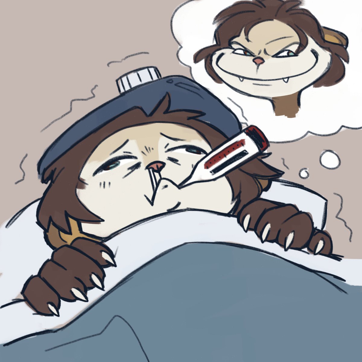 Frappdragon's tweet photo. I LIVED!!! Tonsils are out, no more throat balls 🎉 https://t.co/hbUqXbJ8by