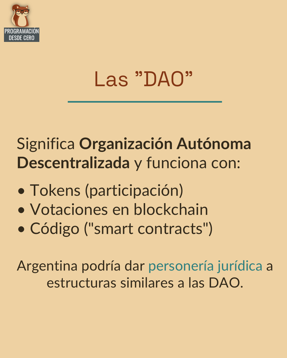 Programacion_0's tweet photo. ¿Empresas automatizadas y usando blockchain?
Podrían existir en Argentina si se aprueba la reforma a la Ley de sociedades.

Como informática y abogada, me llama la atención no solo el impacto de la tecnología, sino los desafíos legales que abre.

#ia #blockchain #argentina https://t.co/fosNqLGP7n