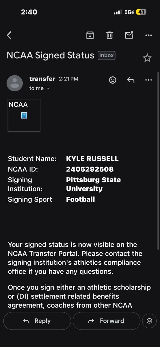 Kyle_Russell05's tweet photo. 🦍🦍🦍 Blessed! #AGTG https://t.co/brPIXR5hFP